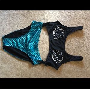 Cutout mermaid one piece